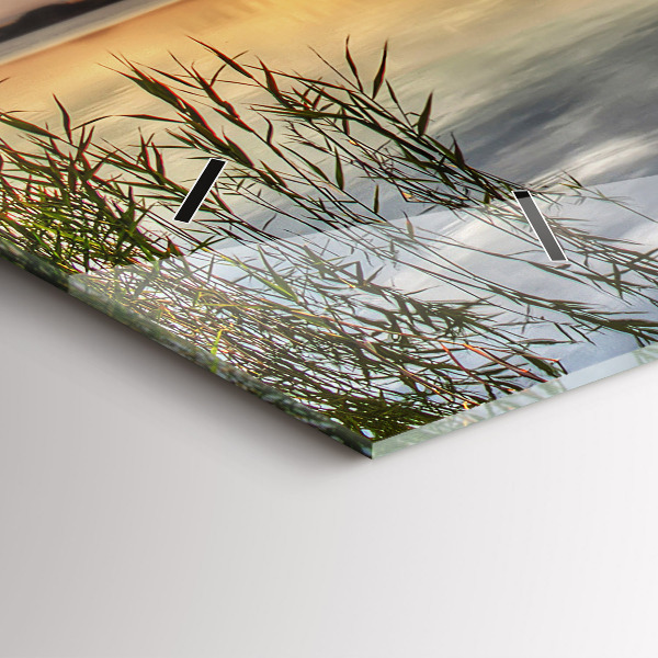 Vízszintes üvegóra Lake Sunset