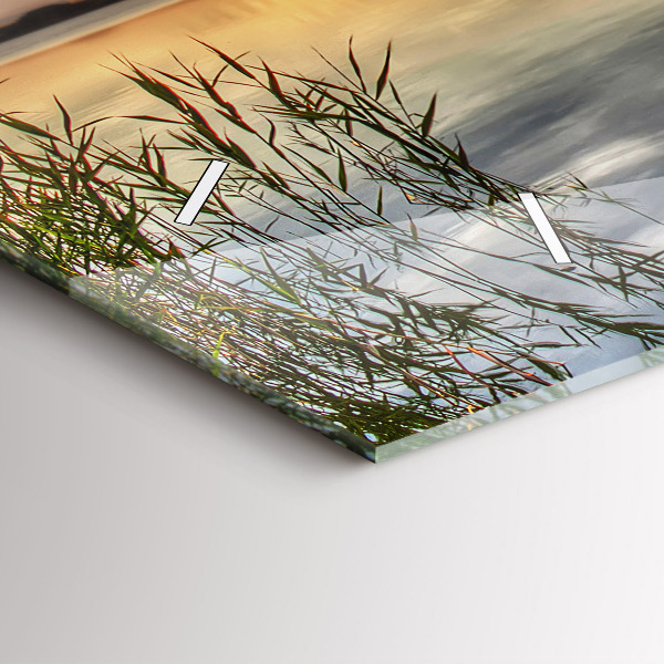 Vízszintes üvegóra Lake Sunset