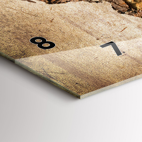 Vízszintes üvegóra Vintage világtérkép