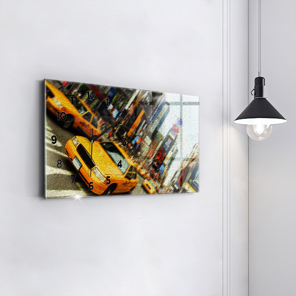 Vízszintes üvegóra New York-i taxik