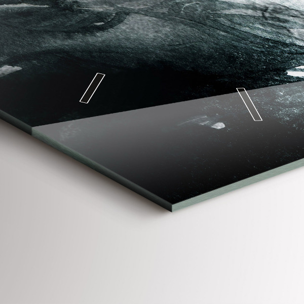 Vízszintes üvegóra Vörös ajkak nő portréja