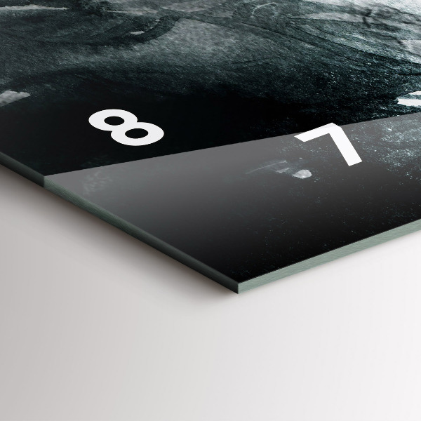 Vízszintes üvegóra Vörös ajkak nő portréja