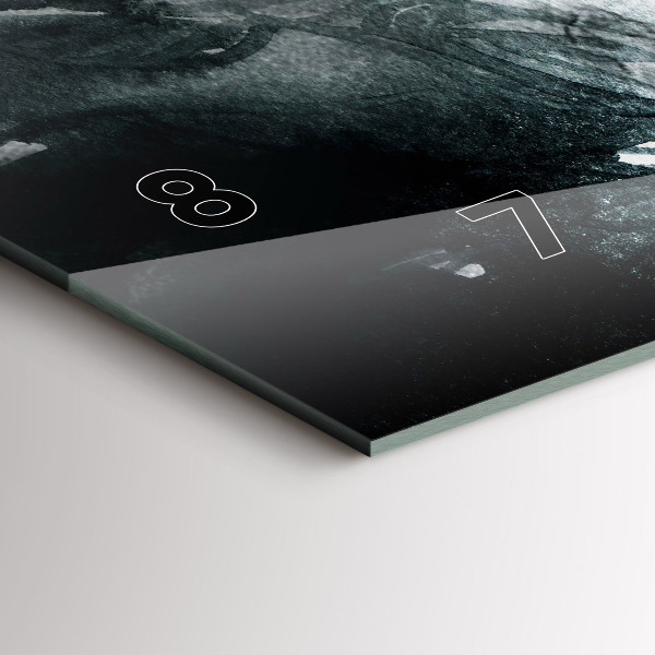 Vízszintes üvegóra Vörös ajkak nő portréja