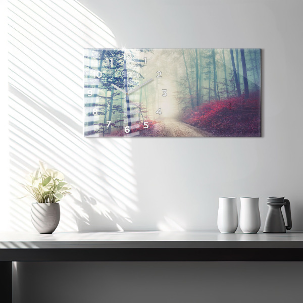 Vízszintes üvegóra Őszi út Erdei Köd