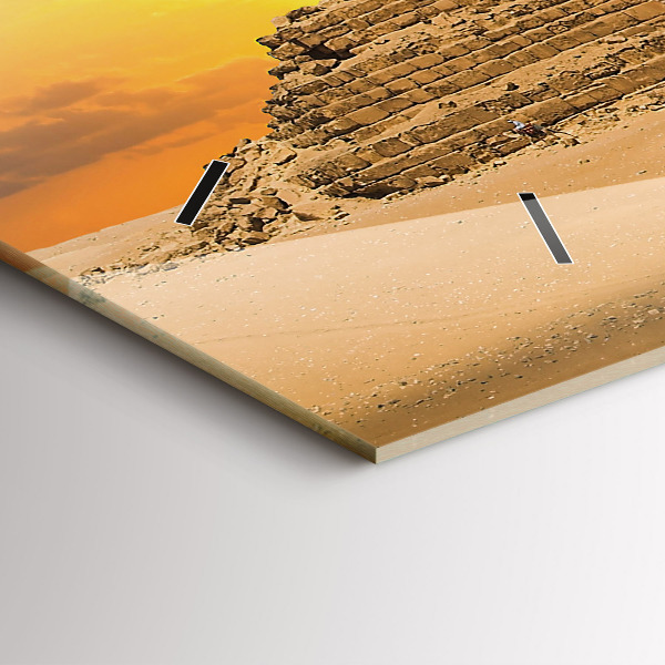 Vízszintes üvegóra Piramisok és naplemente