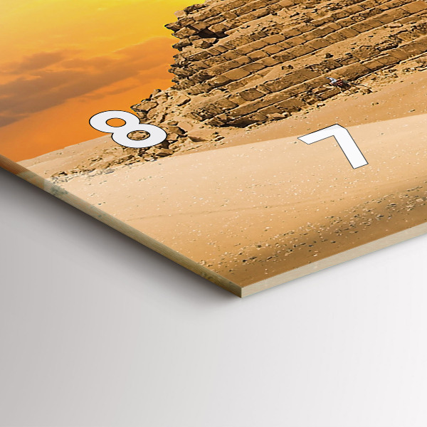 Vízszintes üvegóra Piramisok és naplemente