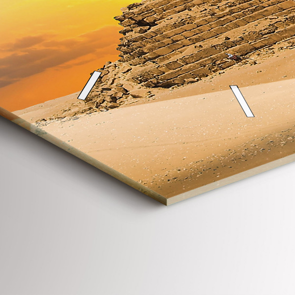 Vízszintes üvegóra Piramisok és naplemente