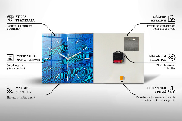 Vízszintes üvegóra Háromszög geometriai minta