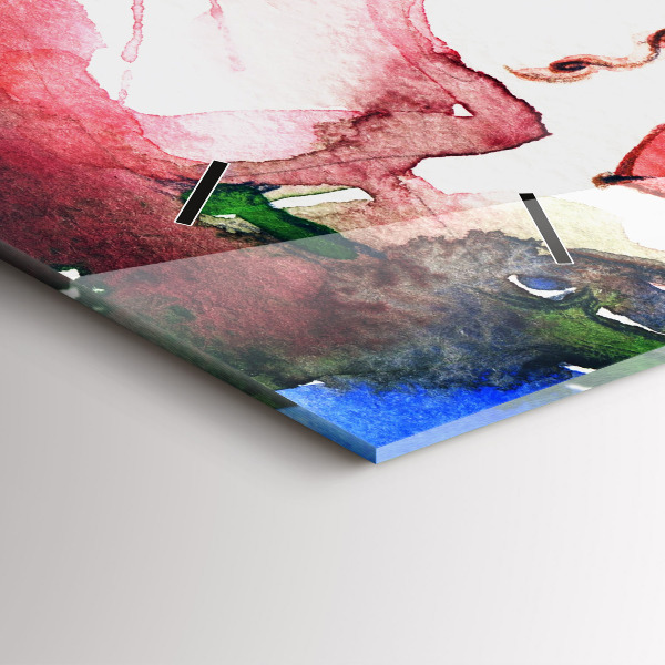 Vízszintes üvegóra színes portré egy nő