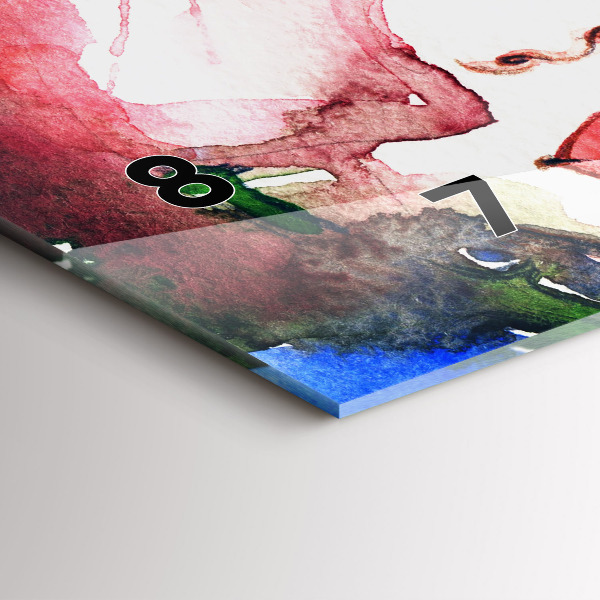 Vízszintes üvegóra színes portré egy nő