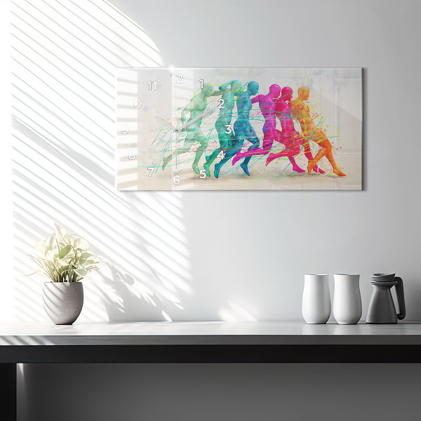 Vízszintes üvegóra Színes emberek