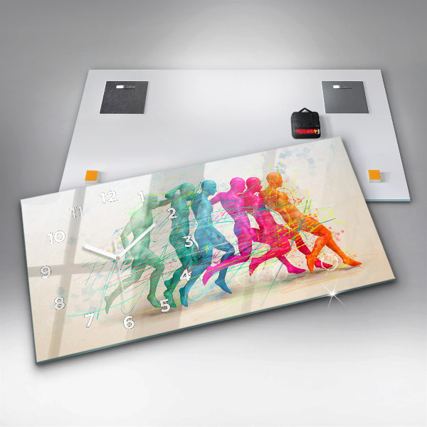 Vízszintes üvegóra Színes emberek