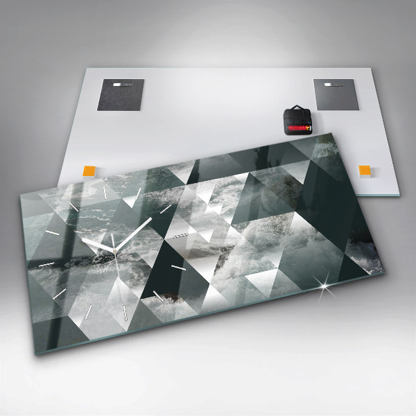 Vízszintes üvegóra Absztrakt tenger hullámai