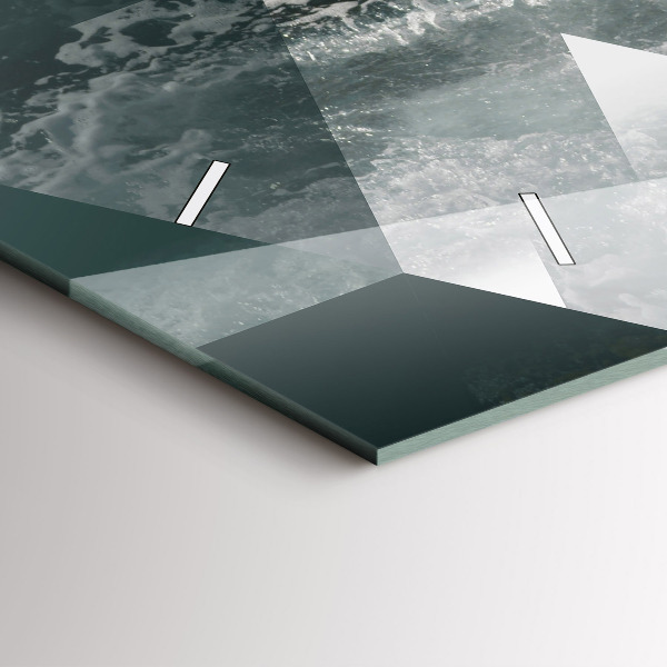 Vízszintes üvegóra Absztrakt tenger hullámai