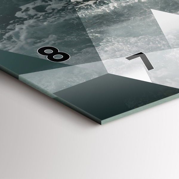 Vízszintes üvegóra Absztrakt tenger hullámai