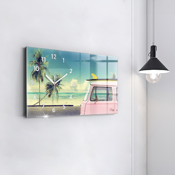 Vízszintes üvegóra Autó szörfdeszkával