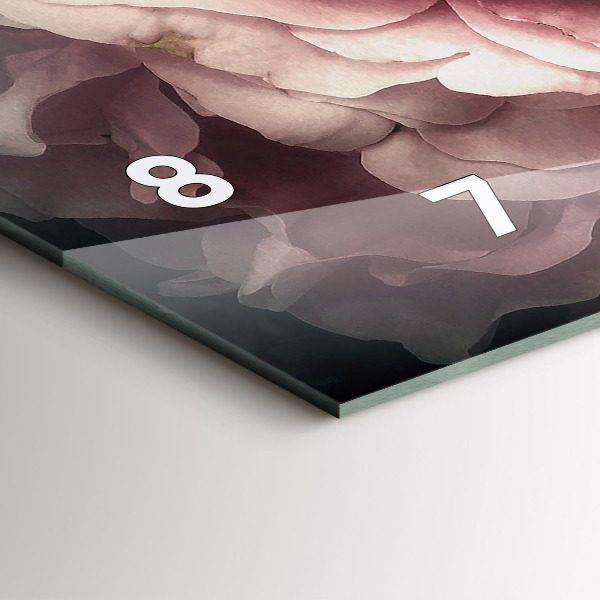 Vízszintes üvegóra Rózsaszín rózsa csokor