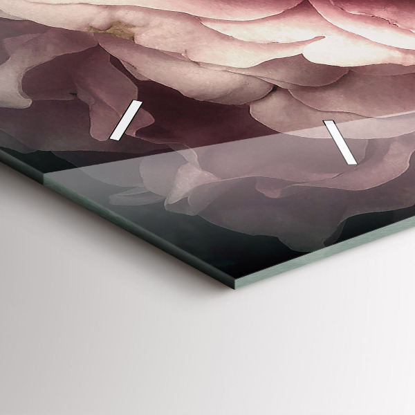 Vízszintes üvegóra Rózsaszín rózsa csokor