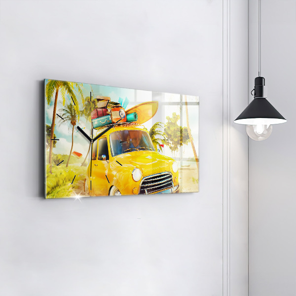 Vízszintes üvegóra Autó szörfdeszkával