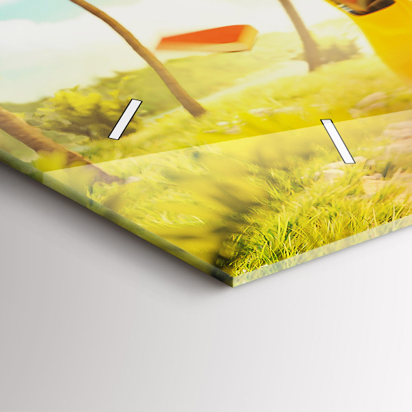 Vízszintes üvegóra Autó szörfdeszkával