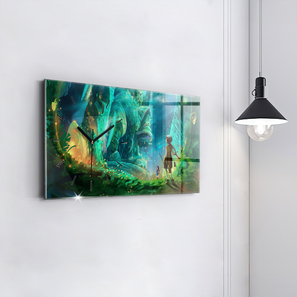 Vízszintes üvegóra Gyermekek a mesebeli erdőben