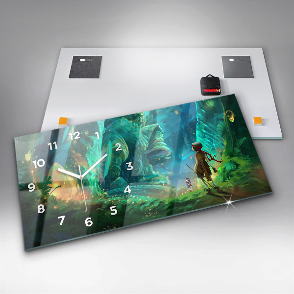 Vízszintes üvegóra Gyermekek a mesebeli erdőben