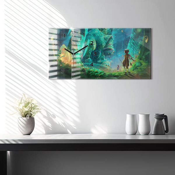 Vízszintes üvegóra Gyermekek a mesebeli erdőben