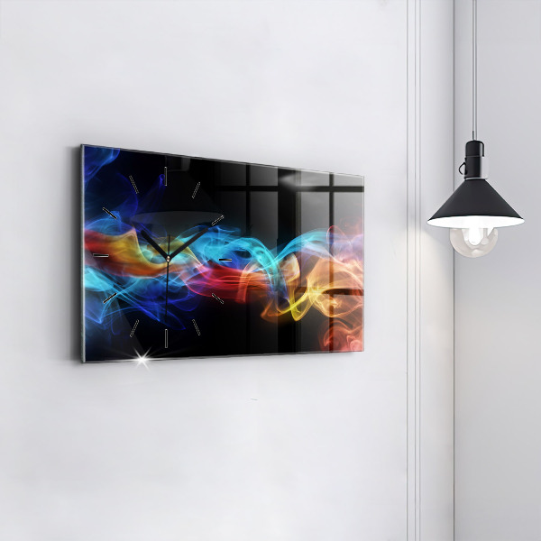 Vízszintes üvegóra Absztrakt színes vonalak