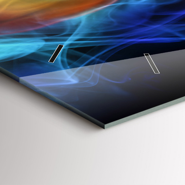 Vízszintes üvegóra Absztrakt színes vonalak