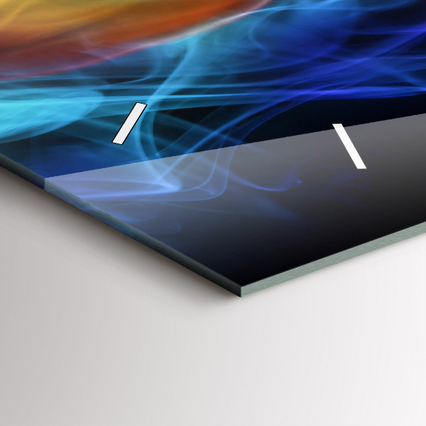 Vízszintes üvegóra Absztrakt színes vonalak