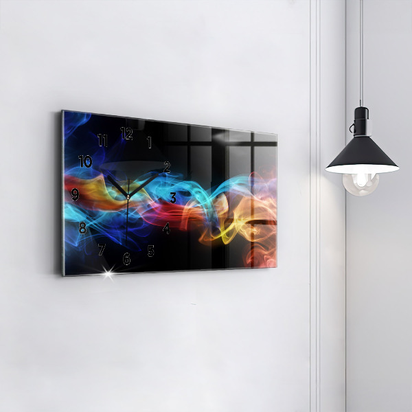 Vízszintes üvegóra Absztrakt színes vonalak