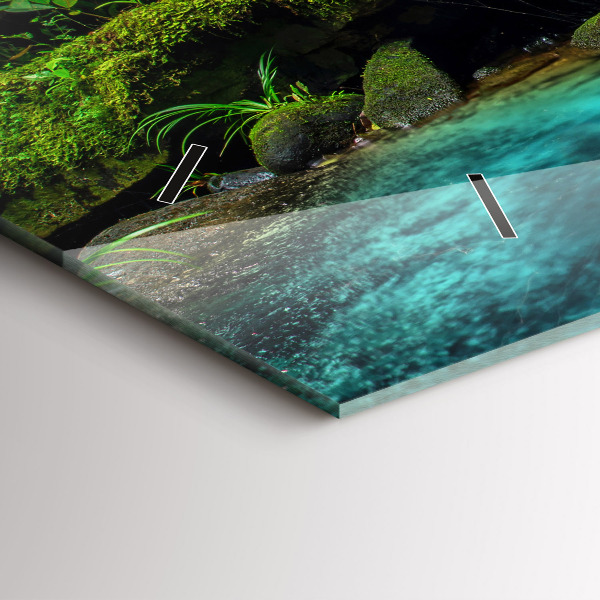 Vízszintes üvegóra Thaiföld vízesés