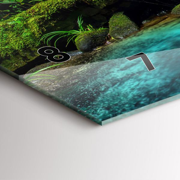 Vízszintes üvegóra Thaiföld vízesés