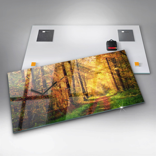 Vízszintes üvegóra Őszi erdei táj