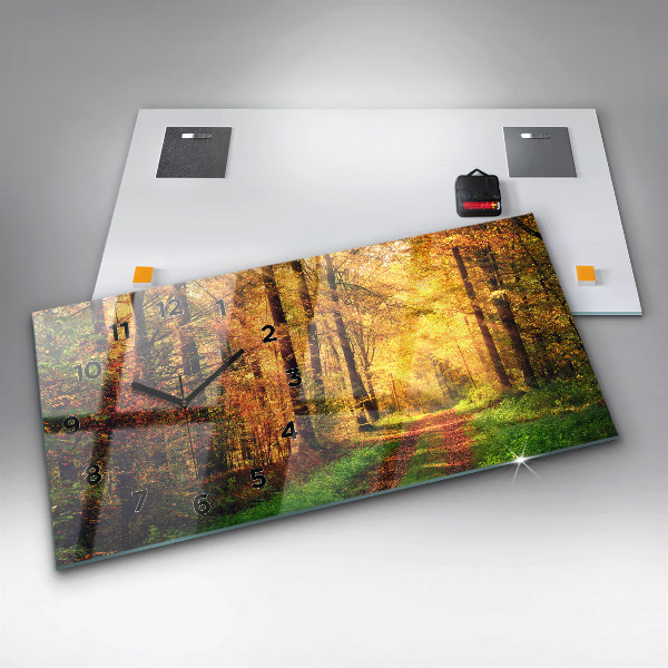 Vízszintes üvegóra Őszi erdei táj