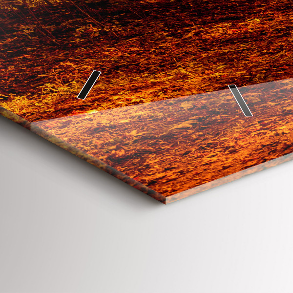 Vízszintes üvegóra Erdei táj a napon