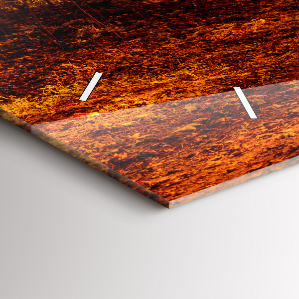 Vízszintes üvegóra Erdei táj a napon