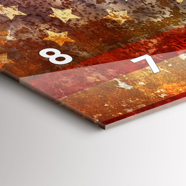 Vízszintes üvegóra Vintage USA zászló