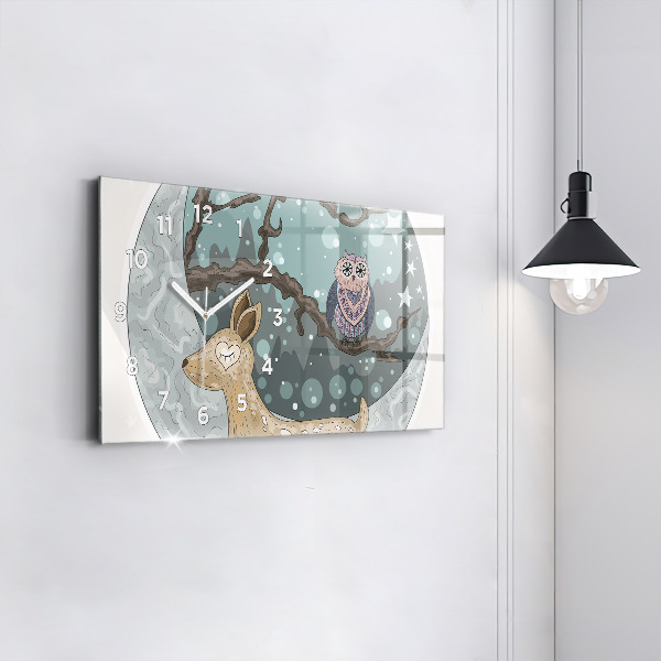 Vízszintes üvegóra Éjszakai állatok Hold