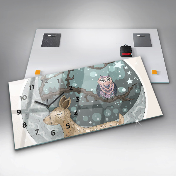 Vízszintes üvegóra Éjszakai állatok Hold