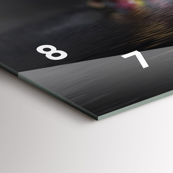 Vízszintes üvegóra Orchidea virág a vízen