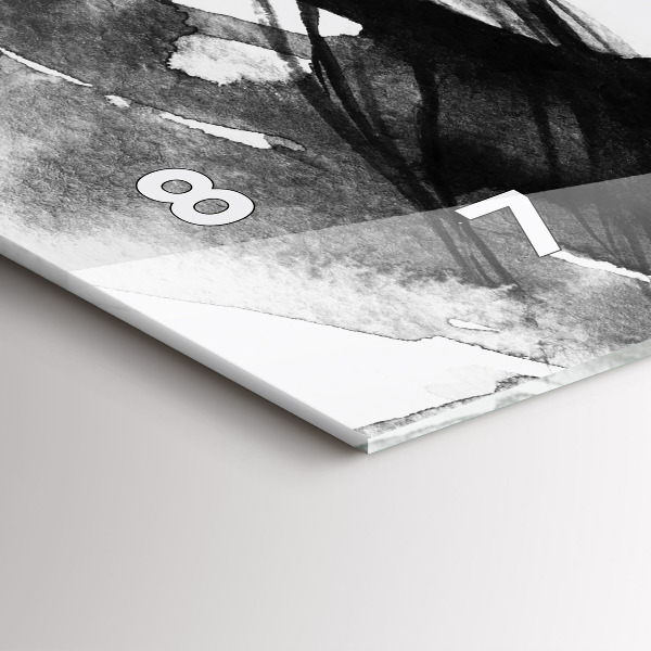 Vízszintes üvegóra Egy nő portréja akvarell