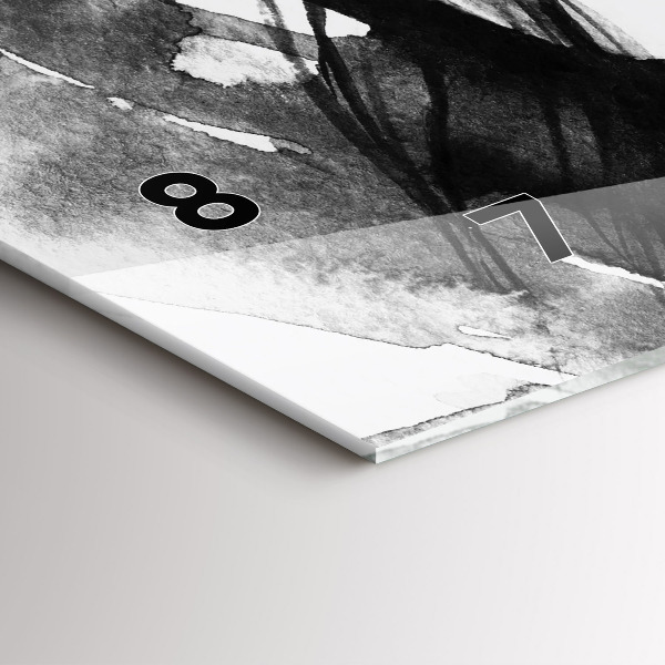 Vízszintes üvegóra Egy nő portréja akvarell