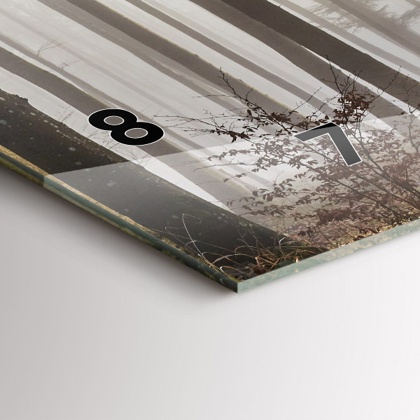 Vízszintes üvegóra Erdő a ködben