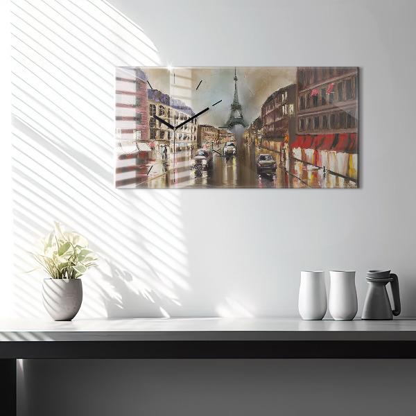 Vízszintes üvegóra Párizs városa