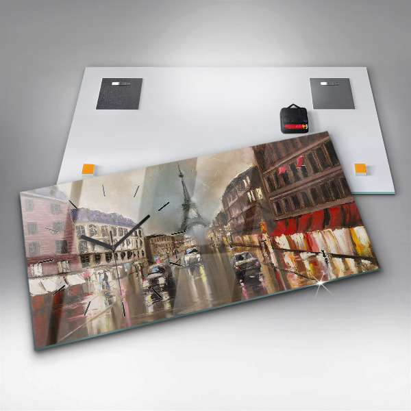 Vízszintes üvegóra Párizs városa