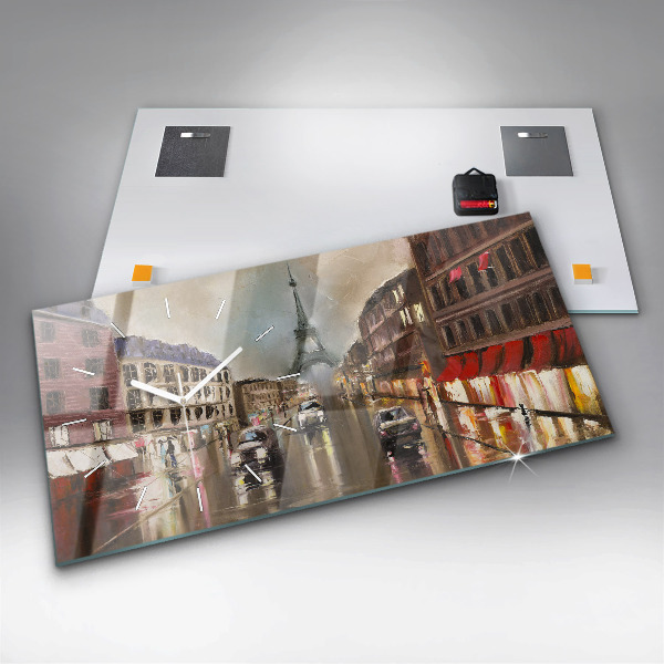 Vízszintes üvegóra Párizs városa