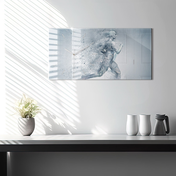 Vízszintes üvegóra Futó ember