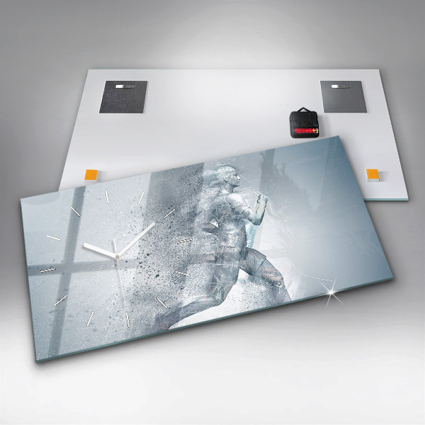 Vízszintes üvegóra Futó ember