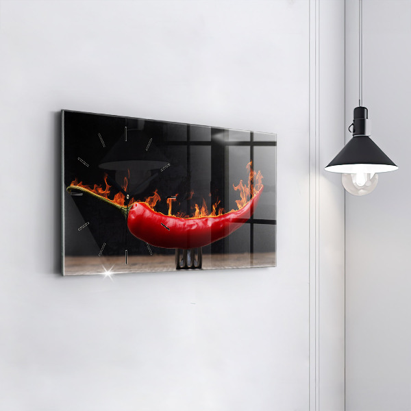 Vízszintes üvegóra Pepperoni paprika